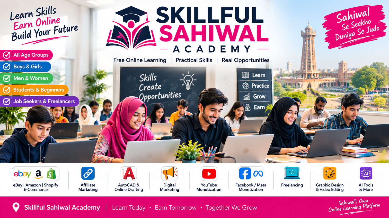 🚀 Sahiwal Online Earning & Digital Skills Community